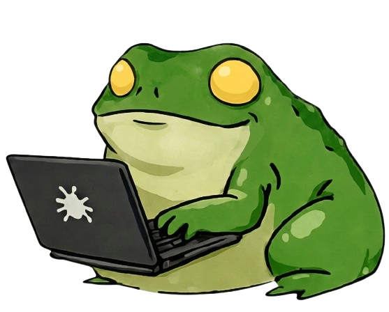 Coding Frog on Lily Pad